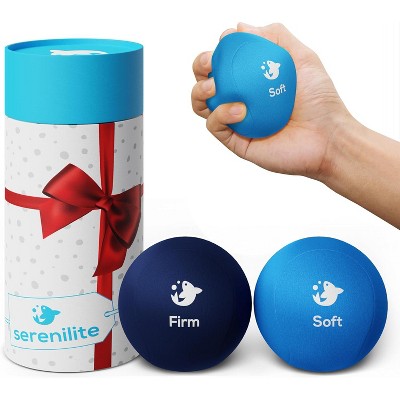 Serenilite Hand Therapy Exercise Stress Ball Bundle - Tri-Density Stress Balls for Adults & Grip Strengthening