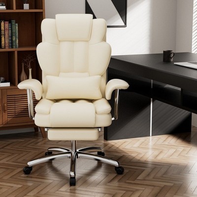 NicBex Adjustable Office Chair with High Backrest,Leather Ergonomic Computer Chair with Footrest,Large Desk Chair for Adult,Student