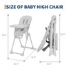 Foldable Baby High Chair - Adjustable Height, Backrest & Footrest with Removable Tray - Fast-Folding Feeding Chair for Babies & Toddlers - 2 of 4