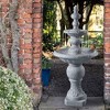 Teamson Home 52" 2-Tier Icy Stone Birdbath Water Fountain Stone Gray - 2 of 4