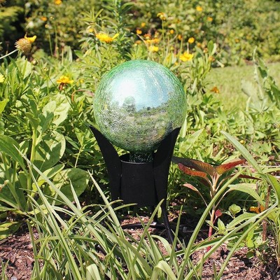 6" Light Green Crackle Glass Gazing Globe