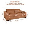 Home Imports Emporium Oversized Upholstered Loveseat and Sofa Set for Living Room in Genuine Leather - 4 of 4