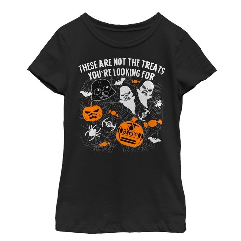 Bedøvelsesmiddel beruset Krigsfanger Girl's Star Wars Halloween Not The Treats T-shirt : Target