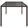 Garden Dining Table Brown 98.4 x 39.4 x 29.5 in Poly rattan - 4 of 4