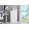 Foldable Storage Cabinet - White Ideal for Small Apartment、Garage & Utility Room - 3 of 4