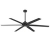 Airsurfer Windmill 72-in Color-Changing LED Matte Black with Black and Dark Brown Blades Ceiling Fan With Light - Remote Included ( 6 -Blade ) - 2 of 4