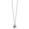 Chisel Stainless Steel Antiqued and Polished Fancy Cross Pendant on a 24.5" Cable Chain Necklace - 3 of 4