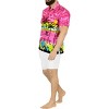 LA LEELA Men's Hawaiian Shirts Short Sleeve Button Down Shirt Mens Casual Shirts Holiday Tropical Beach Party Shirts for Men - 3 of 4