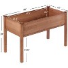 ORRD 48"x24" Raised Wooden Garden Bed with Legs, Elevated Planter Box for Outdoor Use - 4 of 4