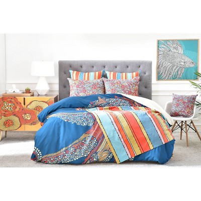 Valentina Ramos Octopus Duvet Cover (Queen) Blue - Deny Designs