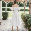 Anna-Kaci Women's Casual Boho Lantern Sleeve Off Shoulder Fairy Midi Dress - 4 of 4