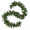 Christopher Knight Home Maeve 9’X10’’ Mixed Frosted Garland with Warm White Lights(Set of 2) - 3 of 4