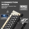 MaseiKar AL71 75% Mechanical Keyboard,Full Aluminum CNC,Hot Swappable Gasket,2.4GHz Wireless BT5.0/USB-C Wired,NKRO Programmable RGB Backlight(Black) - 2 of 4
