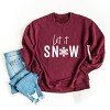 Simply Sage Market Let It Snow Sweatshirt - 2XL - Maroon - 3 of 4