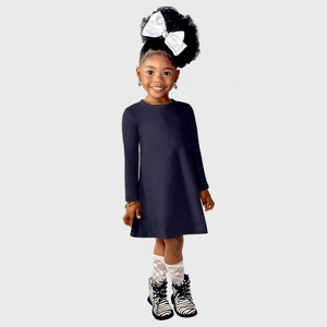 City Threads Long Sleeve Soft 100% Cotton Baby Rib Long Sleeve Dress - USA-Made for Girls/Baby/Toddler - 1 of 4