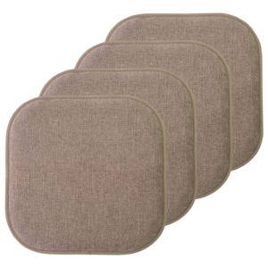Alexis Memory Foam No Slip Back 16" x 16" Chair Pad Cushion by Sweet Home Collection® - 1 of 4