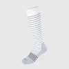 Hanes Women's Absolute Wellness 2pk Over-the-Calf Socks, Mild Graduated Compression - Gray/Black 5-9 - 2 of 4