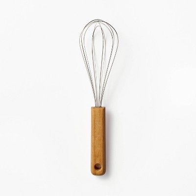 Sauce Whisk 12-inch Stainless with Wood Handle