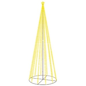 vidaXL Christmas Cone Tree Warm white Powder-coated steel, copper, PVC - 1 of 4