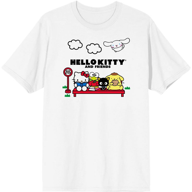 Hello Kitty & Friends Bus Stop Juniors White T-shirt, 1 of 2