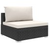 vidaXL 8-Piece Outdoor Lounge Set-Poly Rattan Black with Cushions-Modular Patio Furniture-Weather Resistant-Deep Seating with Coffee and Side Tables - 4 of 4