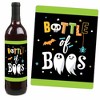 Big Dot of Happiness Jack-O'-Lantern Halloween - Halloween Party Decorations for Women and Men - Wine Bottle Label Stickers - Set of 4 - 3 of 4