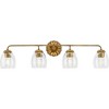 Progress Lighting Quillan 4-Light Vanity Light, Gold Ombre, Clear Glass Shades - 4 of 4