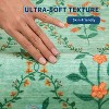 Washable Modern Floral Rug - Non-Slip Lightweight Thin Carpet, Non-Shedding Soft Low Pile Floor Cover for Bedroom Living Room - 4 of 4