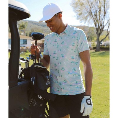 Tipsy Elves Golf Shirts for Men - Performance Athletic Fit Men's Golf Polo Shirts w/ Moisture Wicking Stretch Fabric