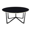 Glass Metal Round Coffee Table and 2 End Tables with Tempered Top, Metal Frame and Modern Design for Living Room - 2 of 4