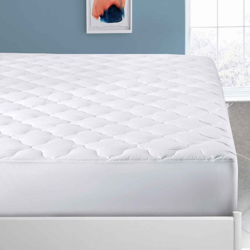 Peace Nest Quilted Fitted Mattress Pad, Elastic Stretches up to 18 Inches Deep, Pillow Top Mattress Cover, 1 of 9