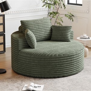 Hrinhom 50"W Sponge Single Sofa,Modern Corduroy Sleeper Chair,No Assembly - 1 of 4