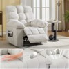 Rocking Recliner Chair for Adults, Upholstered Glider Rocker with Vibration Massage and Heat, Single Sofa for Living Room Bedroom - 4 of 4
