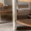 YUHAO Carved Wooden Coffee Table, Retro End Table with Double-Layer Storage, Small Side Table for Living Room - 4 of 4