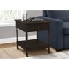 FONTOI 2-Tier Side Table with Storage Drawer, Bedside Table with Storage Shelf, Nightstand for Books/Plants, Walnut, 23.5"*25"*21.75" - 2 of 4