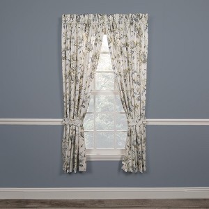 Ellis Curtain Abigail High Quality Design Printed Room Darkening 2-Piece Window Rod Pocket Panel - 90 x 84, Off-white - 1 of 4