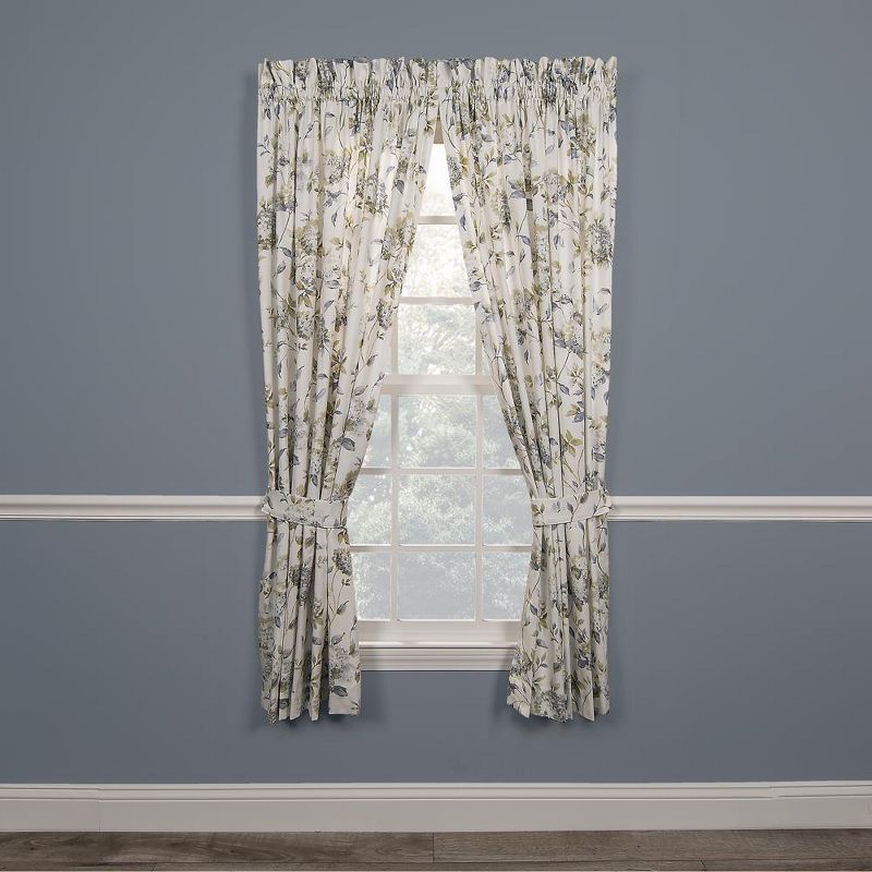 Ellis Curtain Abigail High Quality Design Printed Room Darkening 2-Piece Window Rod Pocket Panel - 90 x 84, Off-white, 1 of 4