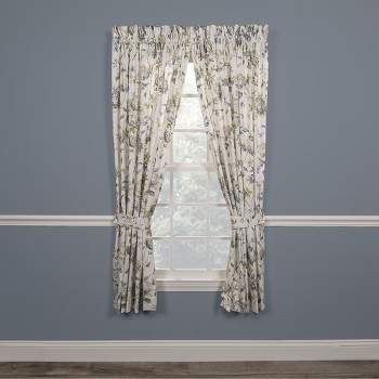 Ellis Curtain Abigail High Quality Design Printed Room Darkening 2-Piece Window Rod Pocket Panel - 90 x 84, Off-white