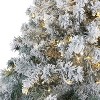 7ft. Flocked Spruce Artificial Christmas Tree with 350 Clear LED Lights & 800 Branches – Snowy Seasonal Holiday X-Mas Tree - 3 of 4
