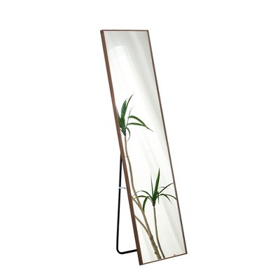 58"x15" Full-Length Mirror Solid Wood Frame Free Standing Floor Mirror With Stand For Bedroom Living Room Dressing Room
