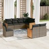vidaXL Garden Sofa Set Grey PE Rattan, Powder-Coated Steel Large Modular - 2 of 4