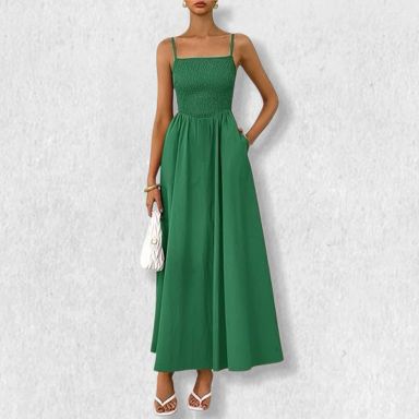 hunter green slip dress Toobydoo Eliza Dress – BAILEY BERRY main image 1