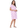 Casual Nights Women's Super Soft Yummy Nightshirt, Short Sleeve Nightgown, Night Dress with Fun Prints & Patterns - 2 of 4
