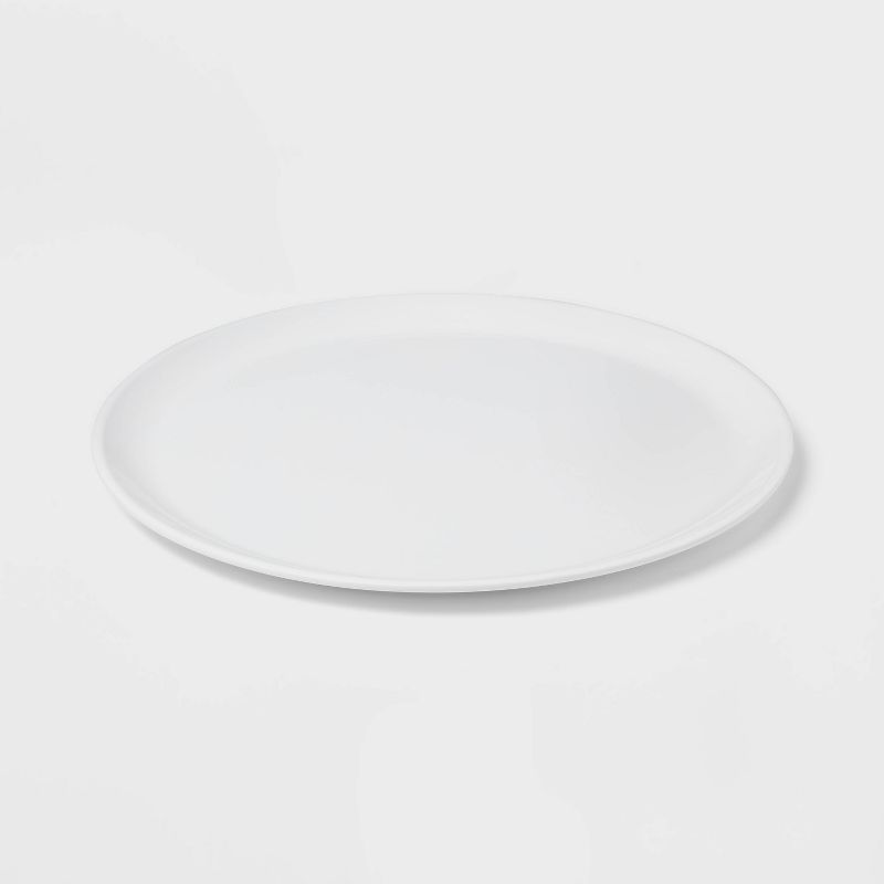 14&#34;x14&#34; Melamine Round Serving Plate White - Threshold&#8482;, 1 of 5