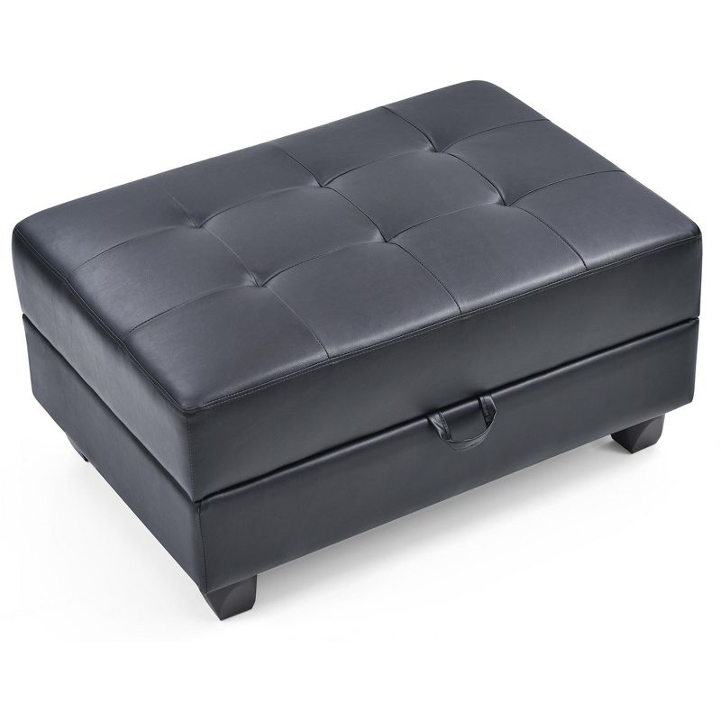 Passion Furniture Revere Faux Leather Upholstered Storage Ottoman, 4 of 7