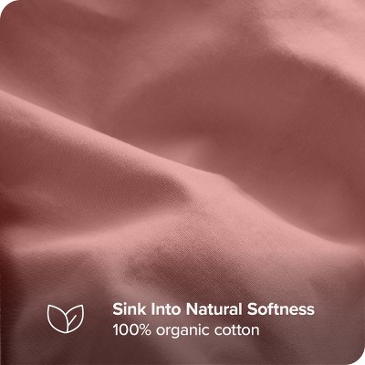 Dusty Rose Organic Cotton King/California King Duvet Cover Set