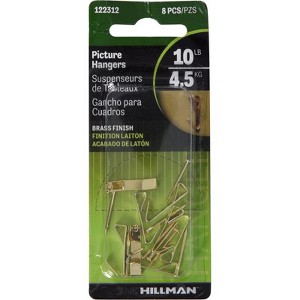 Hillman AnchorWire Brass-Plated Gold Conventional Picture Hanger 10 lb 8 pk (Case of 10) - 1 of 1