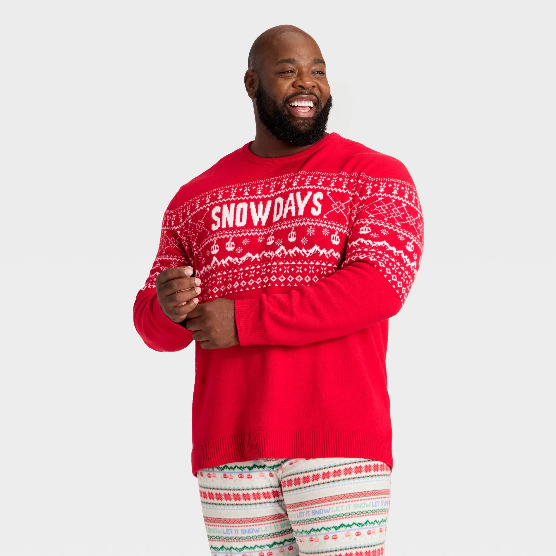 Men's "Snow Days" Fair Isle Holiday Matching Family Sweater - Wondershop™ Red
