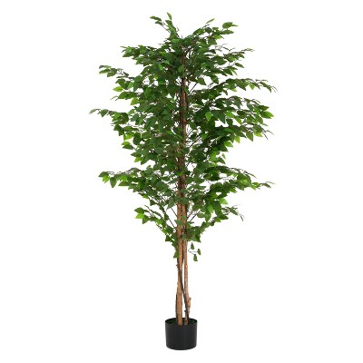 NicBex 70" Artificial Bamboo with Pot Realistic Faux Plant for Indoor/Outdoor Decor, Easy Maintenance, Sturdy Base, Lifelike Segmented Stems