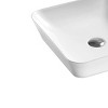 ChicFurnit Bathroom Sinks Vessel Sink Square Sink Vanity Sink Art Basin Countertop Bathroom Sink for Bathroom, White, 17.12"*17.12"*0.63" - 2 of 4
